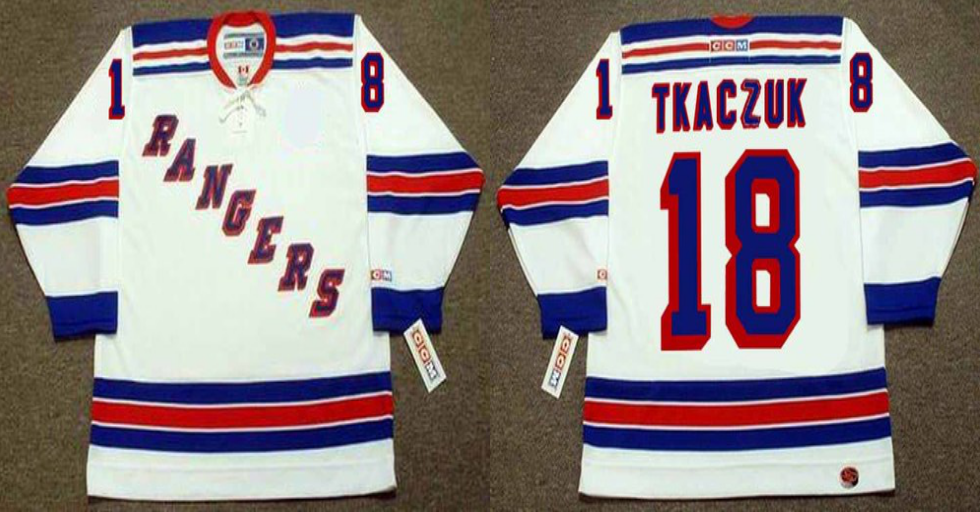 2019 Men New York Rangers #18 Tkaczuk white CCM NHL jerseys->new york rangers->NHL Jersey